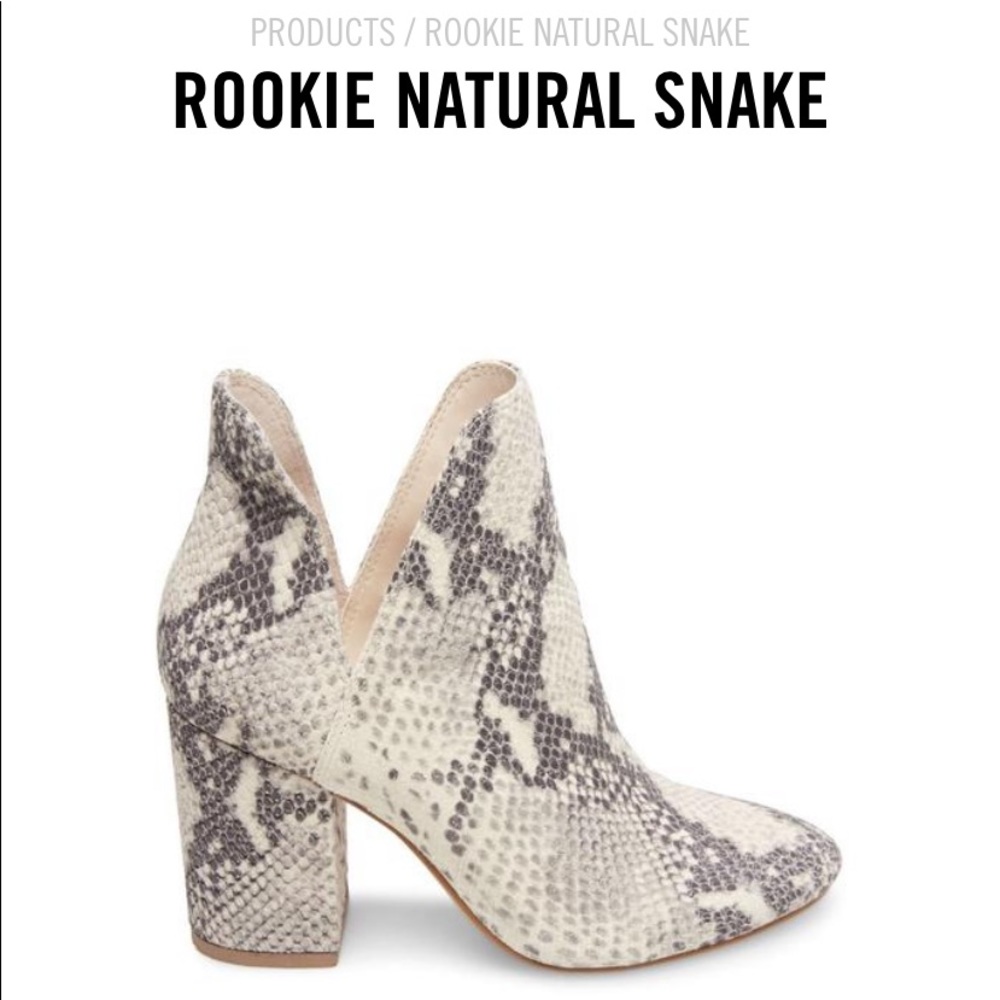 Steve Madden snake skin booties